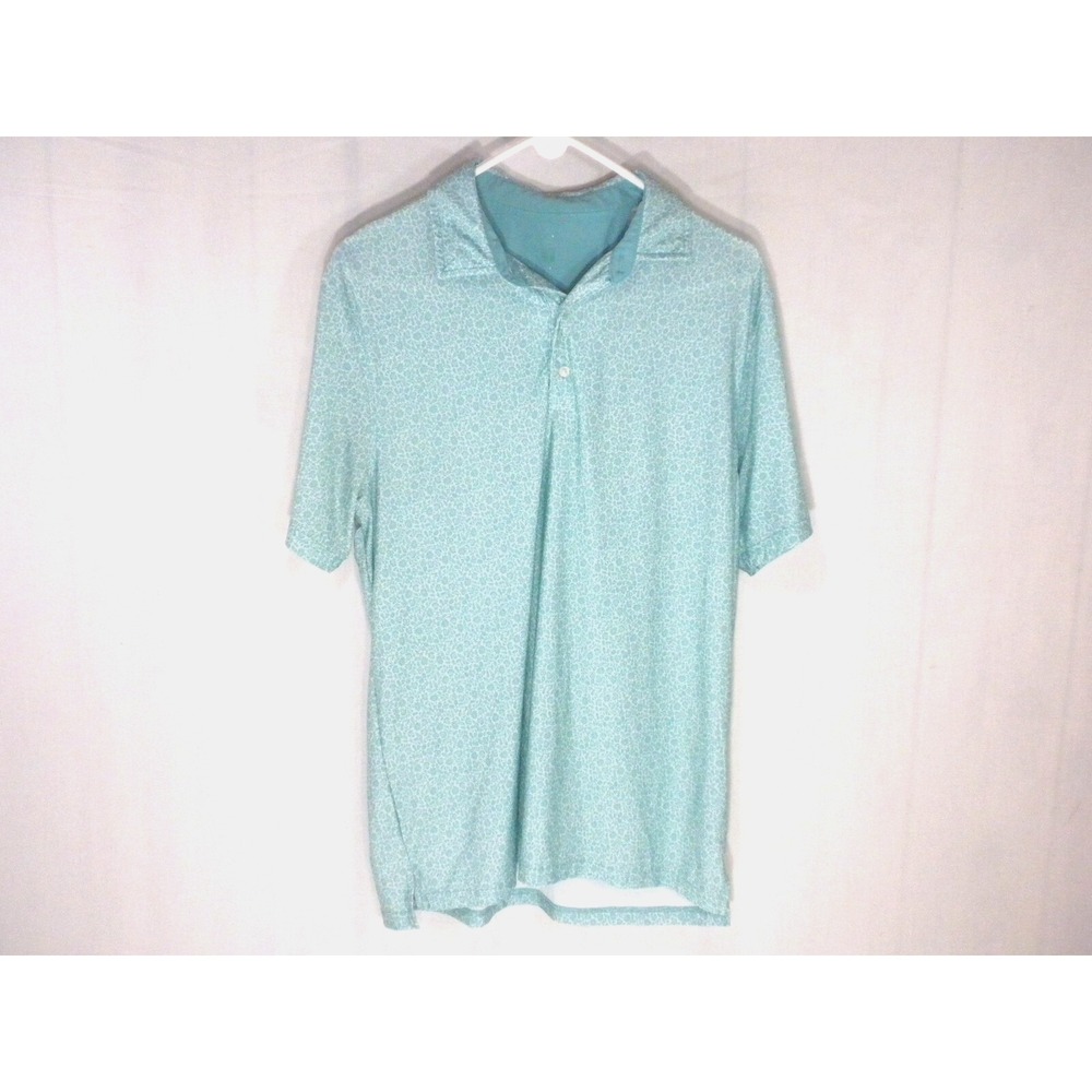 Hickey Freeman Polo Shirt‎ Mens M Green Floral Luxury Golf Ivy Prep Short Sleeve - Picture 2 of 11